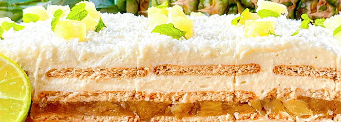 Ciasto Piña Colada – bez pieczenia