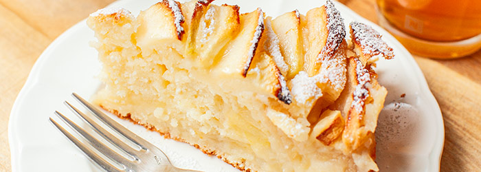 Ciasto twarogowe z jabłkami
