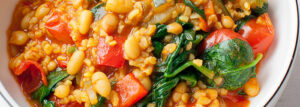 Kasza bulgur z warzywami i fasolką