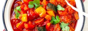 Leczo z batatami i chorizo