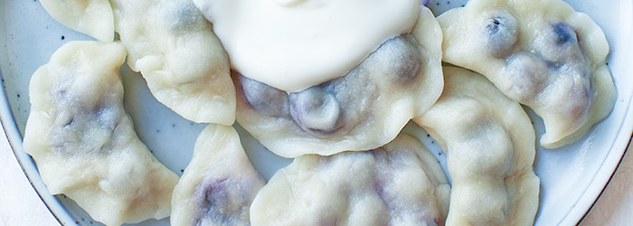 Pierogi z borówkami amerykańskimi