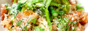 Risotto ze szparagami i suszoną szynką