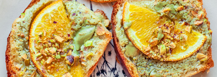 Bostock – toasted brioche with cream