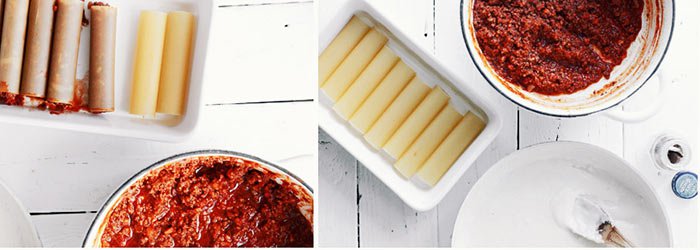 Cannelloni z sosem bolońskim