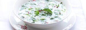 Cold Soup with Lettuce and Radish Based on Sour Milk