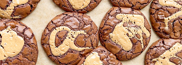 Ciasteczka brownie z masłem orzechowym