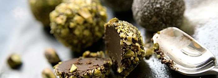 Czekoladowe trufle w pistacjach