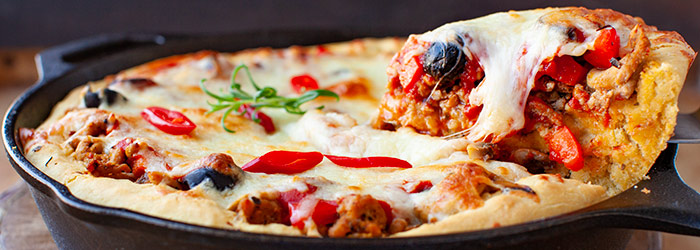 Deep dish pizza