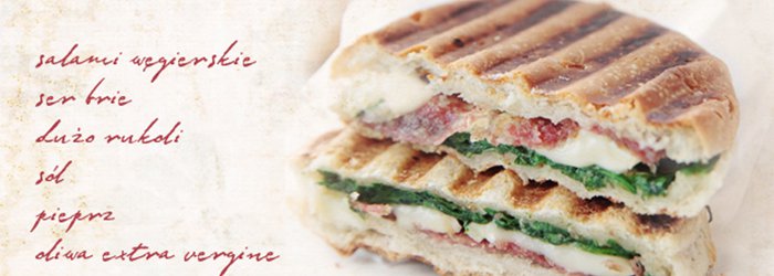 Domowa ciabatta oraz zgrzewane na gorąco kanapki (panini)