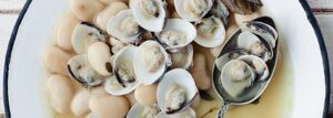 Beans with Mussels in Saffron Broth
