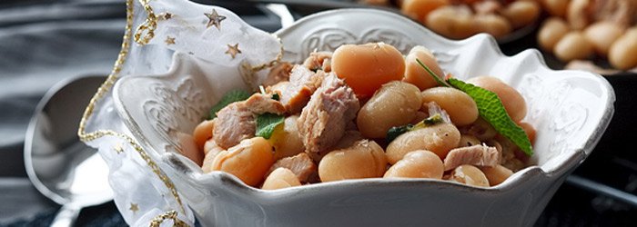 Fasolka z tuńczykiem i świeżą szałwią