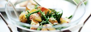 Fasolka z ziemniakami i zielonym pesto