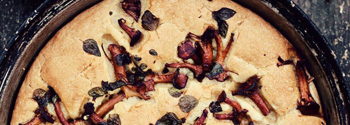 Focaccia z kurkami i oregano