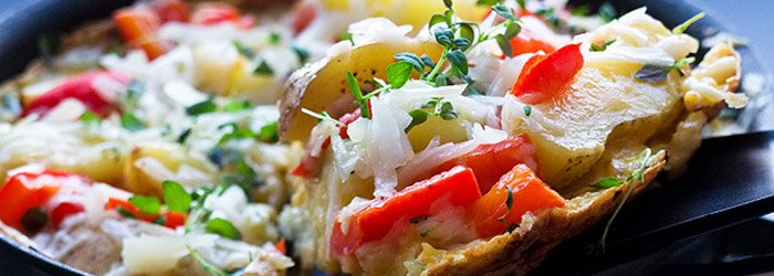 Frittata z ziemniakami i papryką