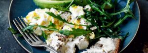 Scrambled eggs with tofu