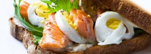 Smoked Salmon, Egg and Rocket Sandwich