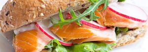 Smoked Salmon Sandwich with Radish and Horseradish Cream