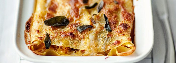 Lasagne z dynią i ricottą
