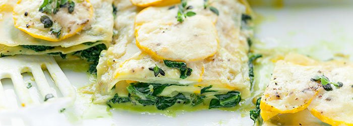 Lasagne ze szpinakiem i cukinią