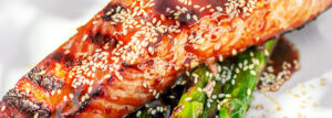 Łosoś teriyaki