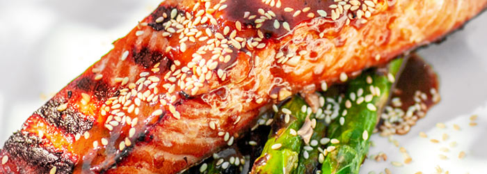 Łosoś teriyaki