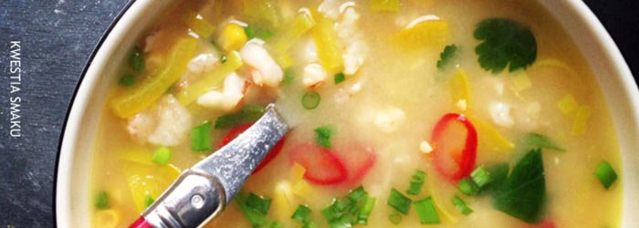 Louisiana corn and shrimp soup