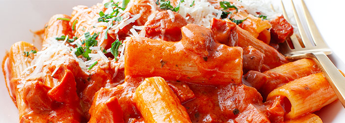 Pasta with Chorizo and Creamy Tomato Sauce