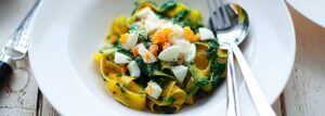 Makaron z pesto szpinakowym