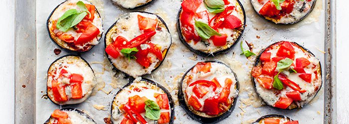 Mini pizzetki z bakłażana