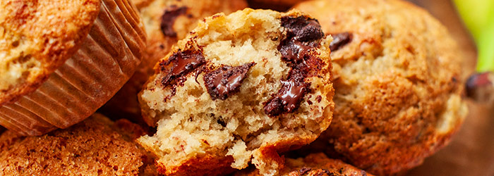 Muffinki bananowe z czekoladą