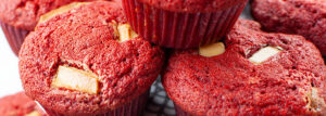 Muffinki Red velvet z białą czekoladą