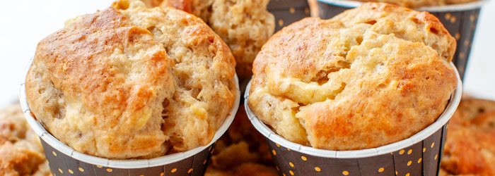 Muffiny bananowe z masłem orzechowym