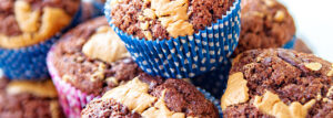Muffiny czekoladowe z masłem orzechowym