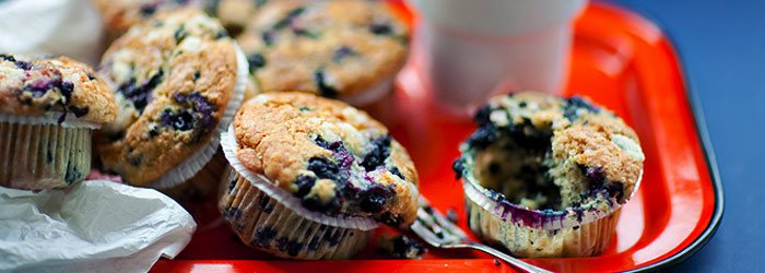 Muffiny z jagodami i otrębami