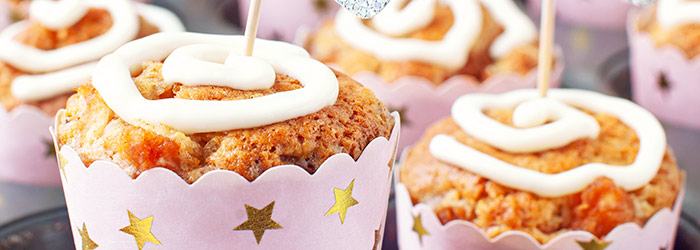 Muffiny z prażonymi jabłkami i cynamonem