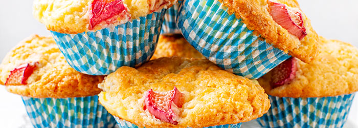 Muffiny z rabarbarem