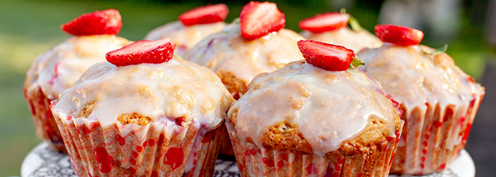 Muffiny z truskawkami