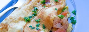 Omelet with shrimp