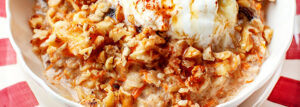Carrot oatmeal with cinnamon