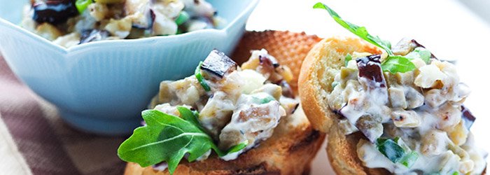 Pasta z bakłażana i zielonych oliwek