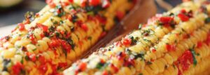 Pieczona kukurydza z masłem chili