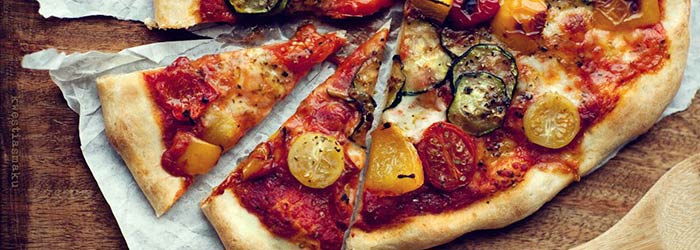 Pizza wegetariańska z grillowanymi warzywami