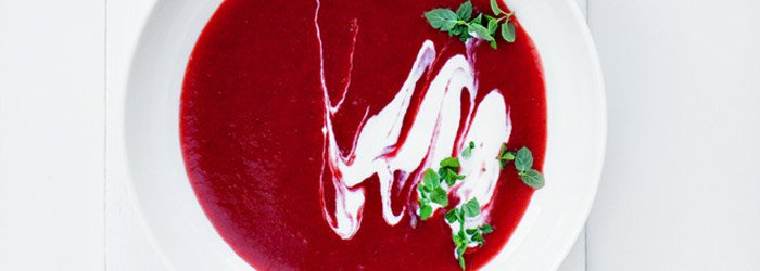 Simple Strawberry Cold Soup with Ginger
