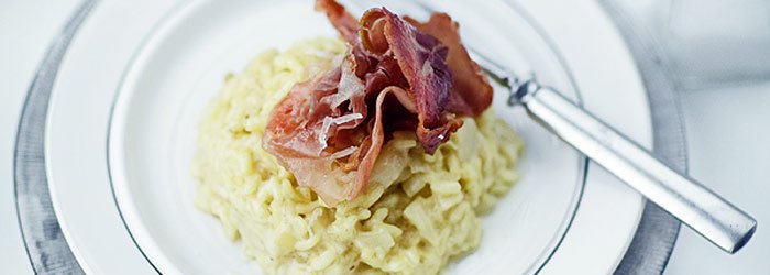 Risotto z selerem i szynką parmeńską