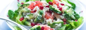 Avocado, Crab, Grapefruit and Pomegranate Salad