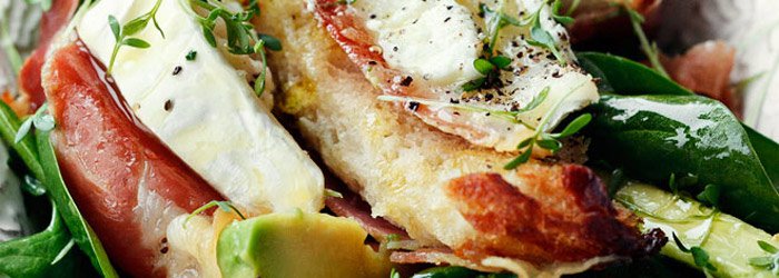 Avocado, Spinach, and Goat Cheese Salad