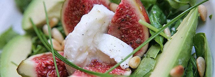 Fig, avocado and mozzarella salad