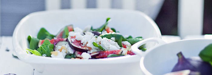 Fig and goat cheese salad
