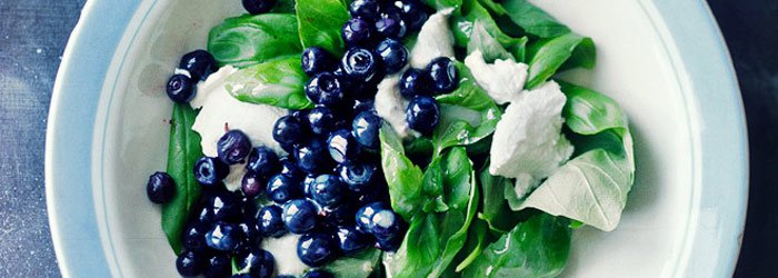Salad with Berries, Ricotta and Basil