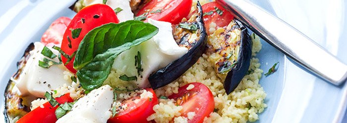 Couscous Salad with Grilled Eggplant